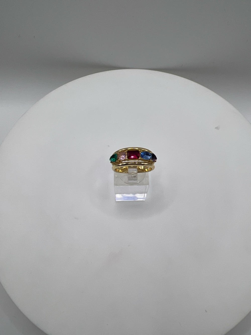 On 34th Multicolor Crystal Band Ring - Picture 5 of 6